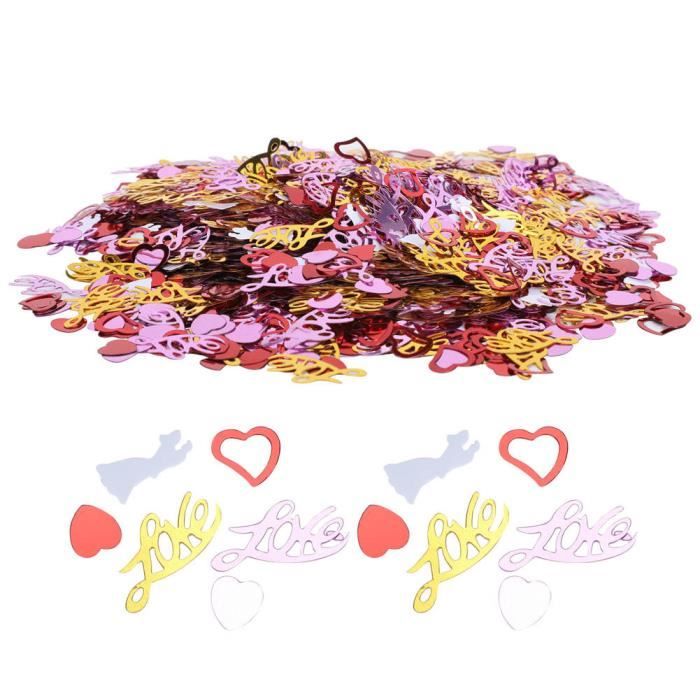 Atyhao confettis de mariage Confettis en forme de coeur Saint