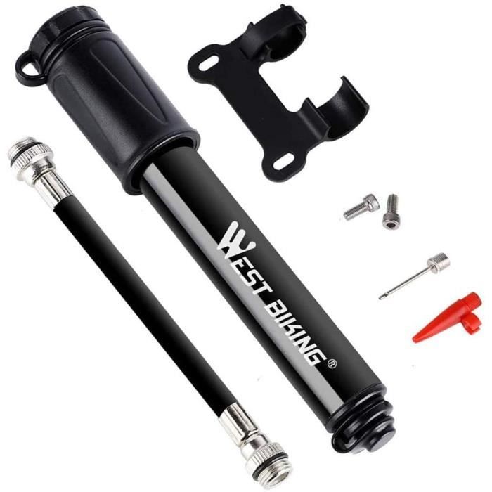 Mini Pompe à Vélo Portable - Pompe à Main Universelle Presta Schrader Jusqu'à 100 PSI Pour VTT Et Vélo Route