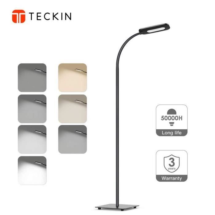 lampadaire led lampe sur pied avec luminosite reglable lampe salon lumiere blanche naturelle protection des yeux cou flexible cdiscount bricolage