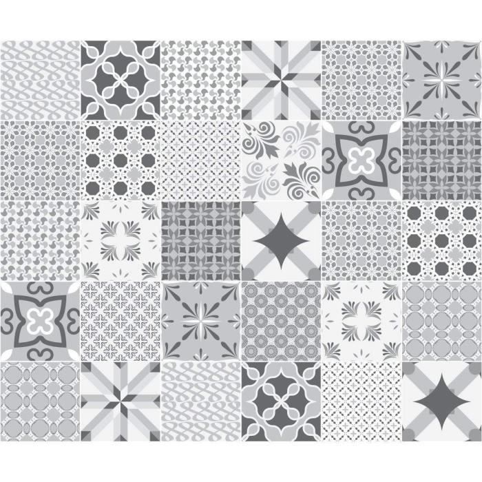azulejos 20 x 20 cm Carreaux de ciment adhésif mural 60 pièces