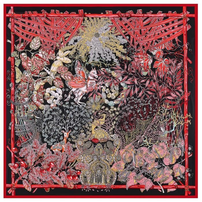 Écharpe Carrée Coton Femme Superora - Grand Format 140x140cm - Automne/Hiver