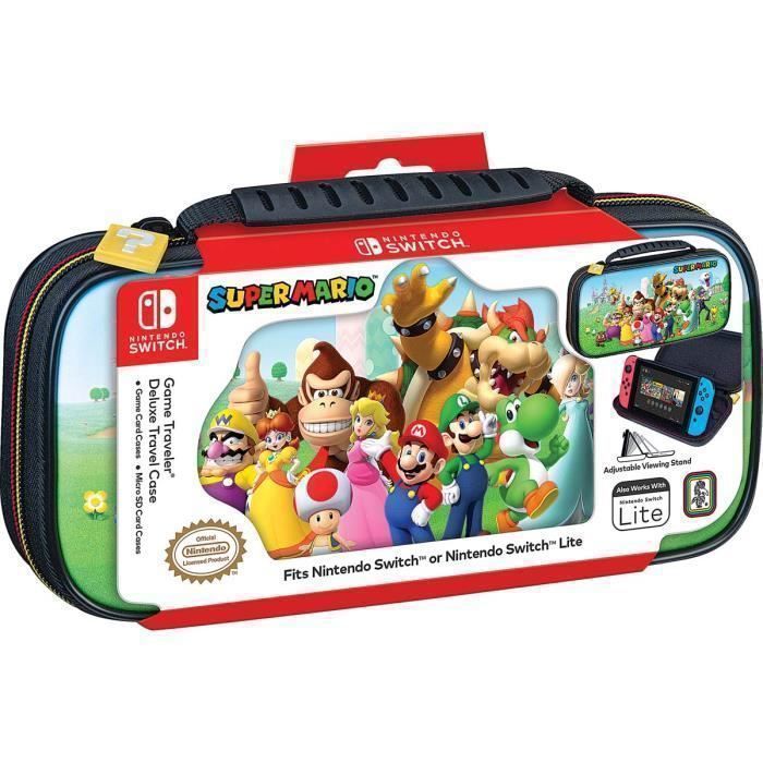Pochette de transport Super Mario Deluxe Rouge et Noir Pour Nintendo Switch et Nintendo Switch Lite Cdiscount Informatique