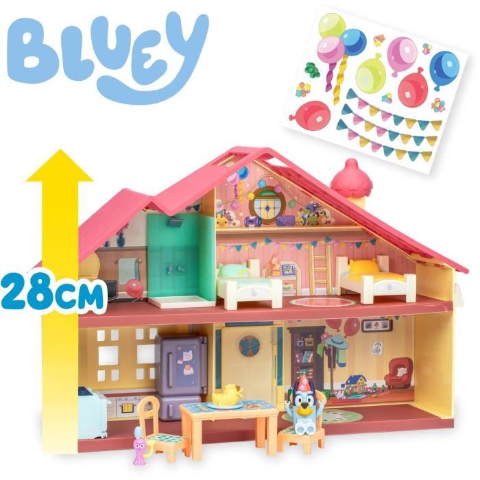 Maison anniversaire BLUEY 1 figurine + 13 accessoires Dès