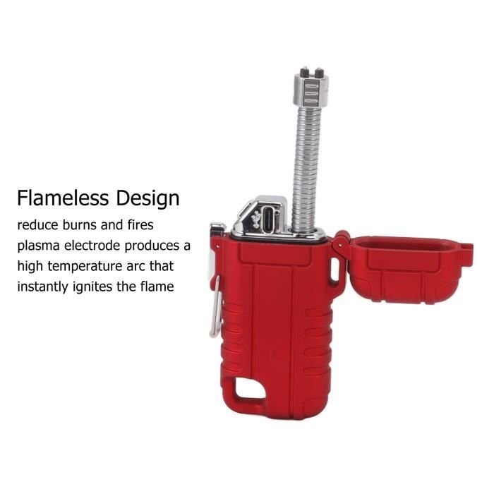 2 Pièces Briquet Électrique USB Rechargeable, Briquet Arc Avec