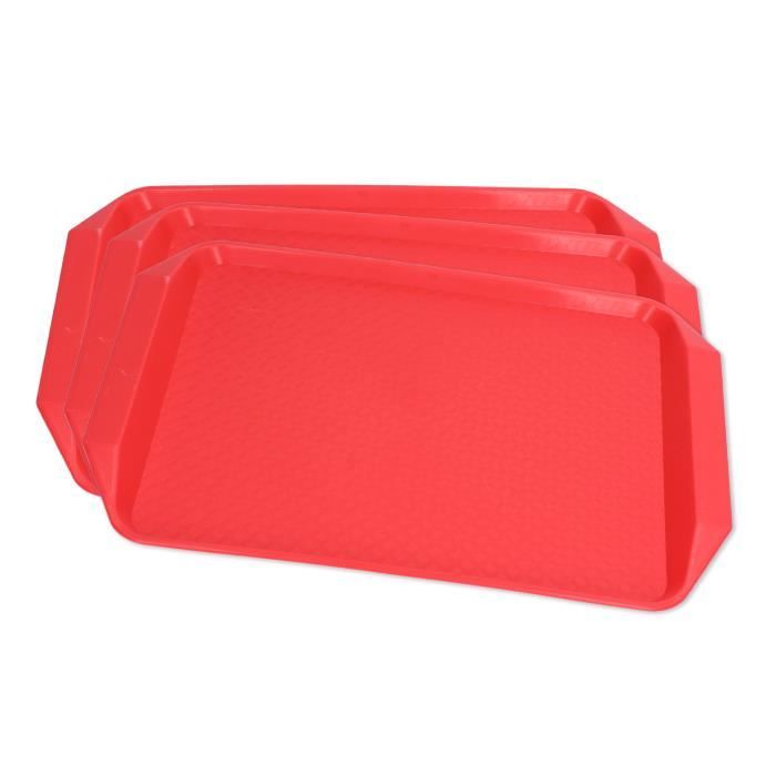 GMSLuu Lot de 20 plateaux de service rectangulaires en polypropylène - 31 x 22 cm - En plastique antidérapant - Pour salle à manger - 10 couleurs