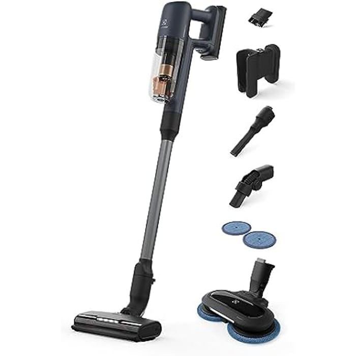 Aspirateur balai sans fil Electrolux 700 Hygienic - Ultra Léger 22 kg - Brosse lavante - Filtre en 5 étapes