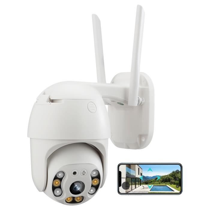 Caméra De Surveillance Extérieure Avec Suivi Humain IA Et Vision Nocturne Couleur
