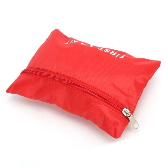 Sac Premiers Secours Vide JABNOW 41x26cm - Rouge - Bandoulière Réglable - Pour Infirmière & Maison