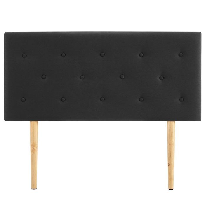 Tête De Lit JALEYA 90 Capitonnée, En Tissu Rembourré, Pieds En Bois