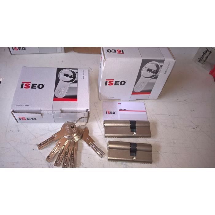 CYLINDRE SERRURE HAUTE SECURITE 30/40 ISEO VARIANT S'ENTROUVRANT CYLINDRE SERRURE HAUTE SECURITE 30/40 ISEO VARIANT S'ENTROUVRANT