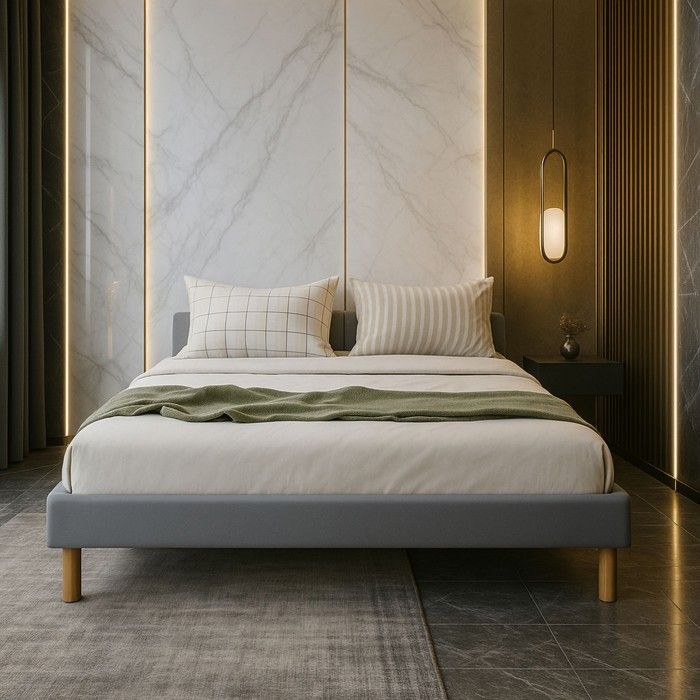 adrien - Solide et Confortable Sommier Tapissier gris Pieds en 20 cm pour matelas en 120x190 - 2 x 13 Lattes - M adrien - Solide et Confortable Sommier Tapissier gris Pieds en 20 cm pour matelas en 120x190 - 2 x 13 Lattes - M