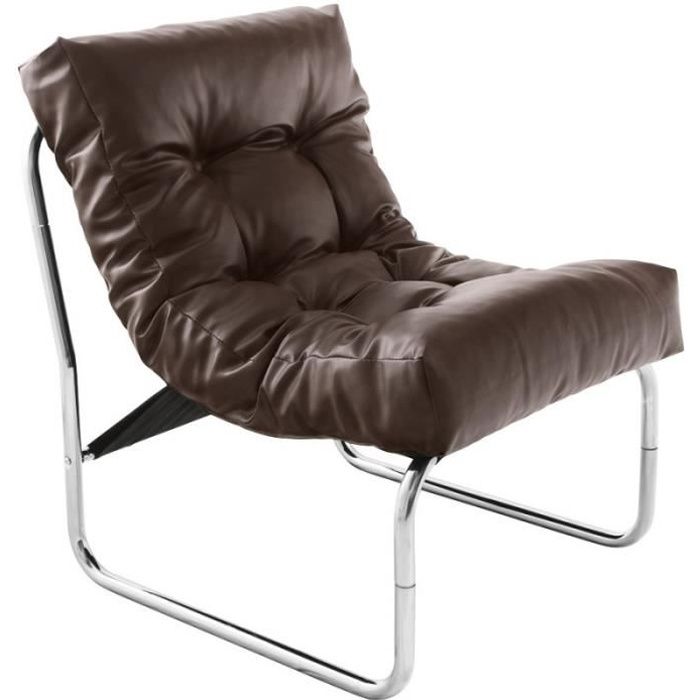 fauteuil - kokoon - boudoir - marron - simili - relaxation