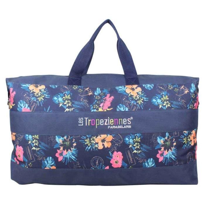 Sac de voyage Les Tropeziennes Valras bleu fleur Bleu marine