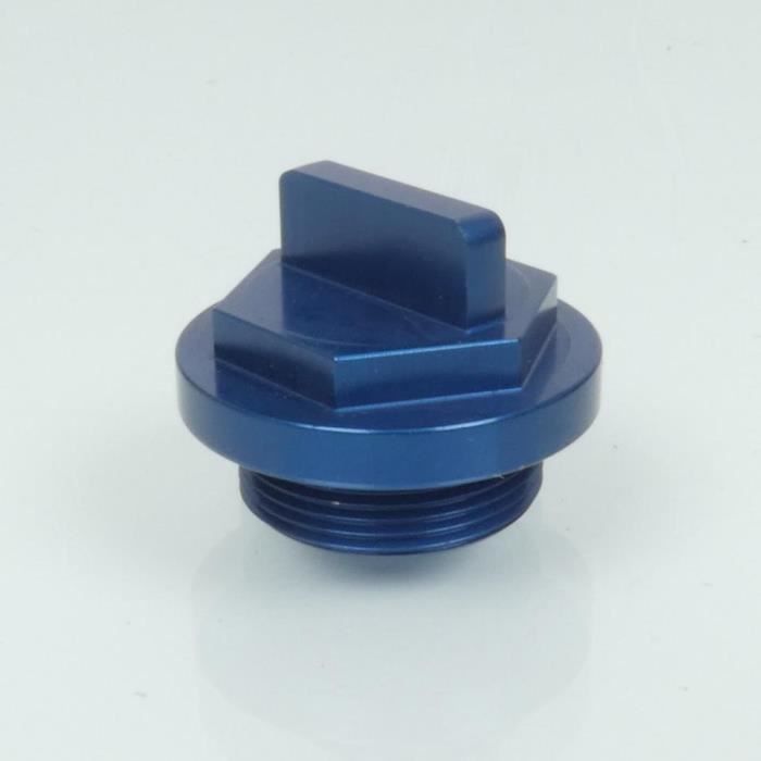 Bouchon remplissage huile moteur Mad aluminium bleu pour moto M30 pas 1.50 MFPN M30 pas 1.50