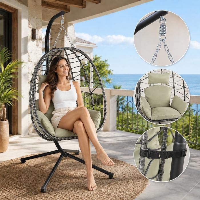 Balançoire De Jardin Réglable En Hauteur Pour Enfants Et Adultes Balancoire En Corde Antiderapante Pour Linterieur Et Lexterieur 96601094