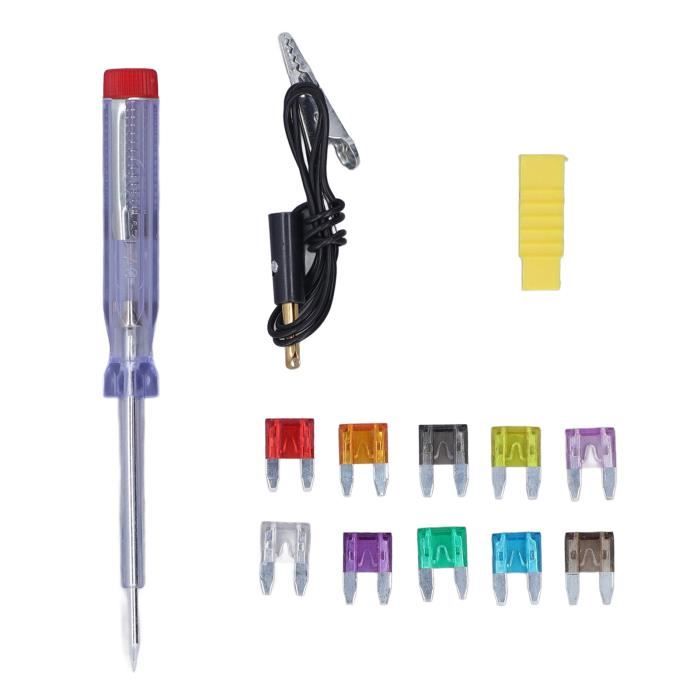 Fusible 10a 250v Tyenaza Assortiment De 50 Pièces, Fusible De Lame De Voiture 5a 10a 15a 20a 30a, Kit De Fusibles De Lame De Voiture Avec Clip, Mini Fusible Standard Automatique Mini