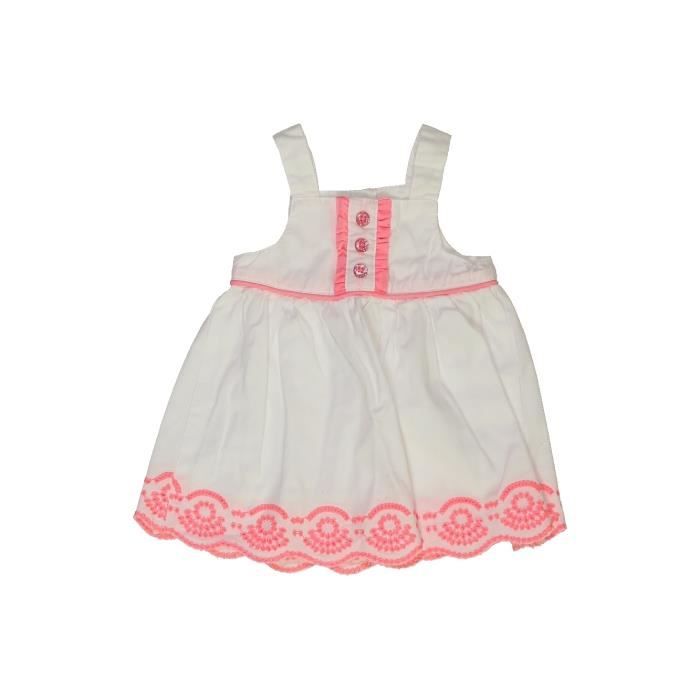 Robe Bebe Fille Orchestra 1 Mois Blanc Ete Blanc Cdiscount Pret A Porter