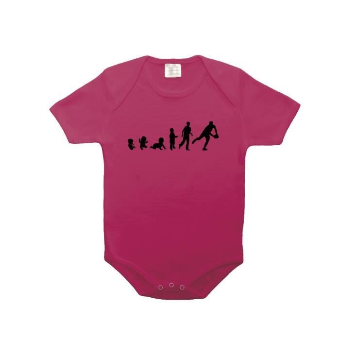 Body Bebe 100 Coton Evolution Bebe Rugby Fushia 0 3 Mois Fushia Cdiscount Pret A Porter