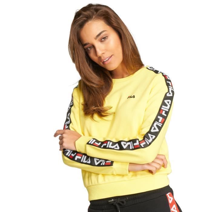 sweat fila femme jaune