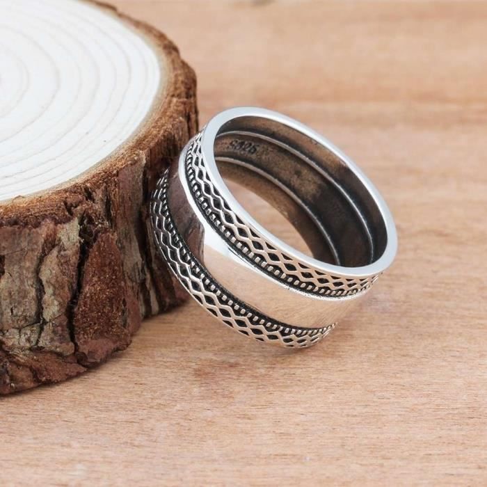 Bague En Argent Sterling 925 Solide, 4.4g, Tailles Disponibles De O à Z1/2 - Pour Homme Ou Femme