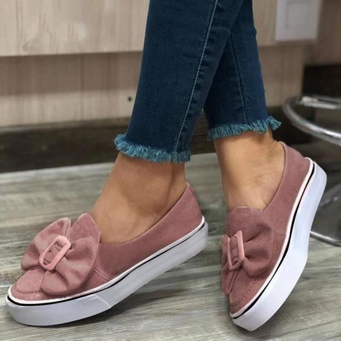 Bviennic Femmes Bout Rond A Enfiler Décontractée Dolly Chaussures Ballerinas Flats Comfy Closed Toe Travail Loafers Walking Ballet Chaussons Gris Taille 32 EU