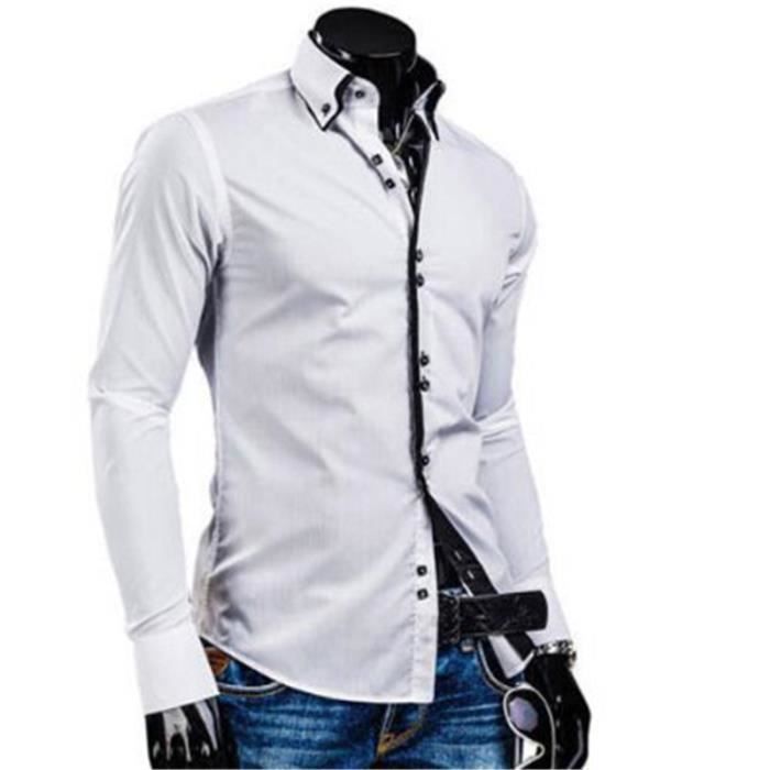 Chemise Homme Coton Dubinik - Manches Longues - Style Décontracté