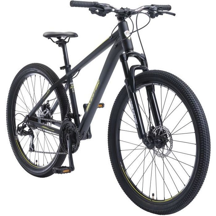 VTT BIKESTAR 27,5 Pouces 21 vitesses Shimano avec frein à disque Hardtail Noir Jaune