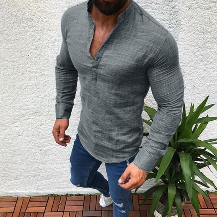 Une Chemise Homme Tee Shirt Chemise Tee Shirt En Lin Homme Tee
