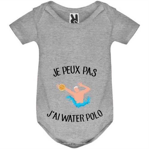 Body bebe Manche Courte Bebe Garcon gris JE PEUX PAS J AI WATER POLO 2 Gris Cdiscount Pret a Porter