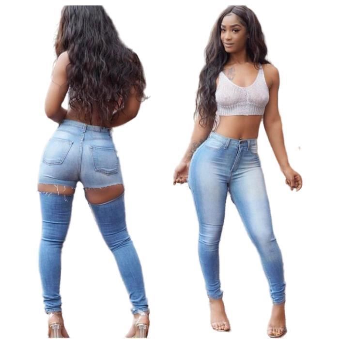Jean slim taille haute mode online