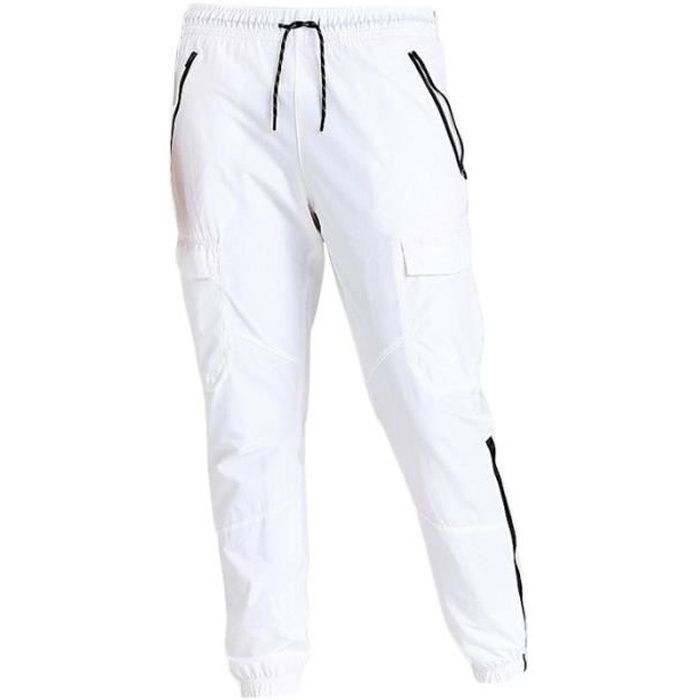 Pantalon de survêtement Nike AIRMAX WOGEN CARGO - Blanc - Taille élastique et poches cargo spacieuses