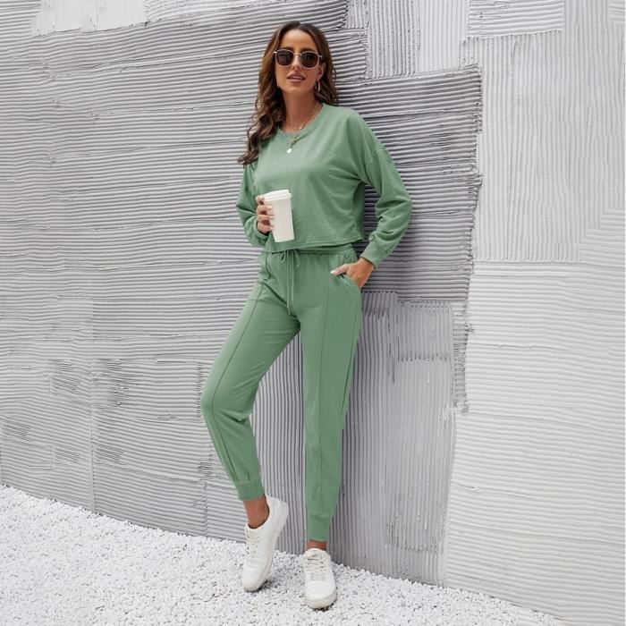 Ensemble 2 Pièces Combinaison De Sport Et De Loisirs Pantalon De