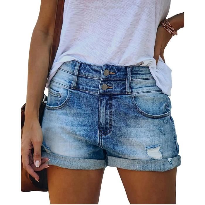 Short jean femme effiloché 2025
