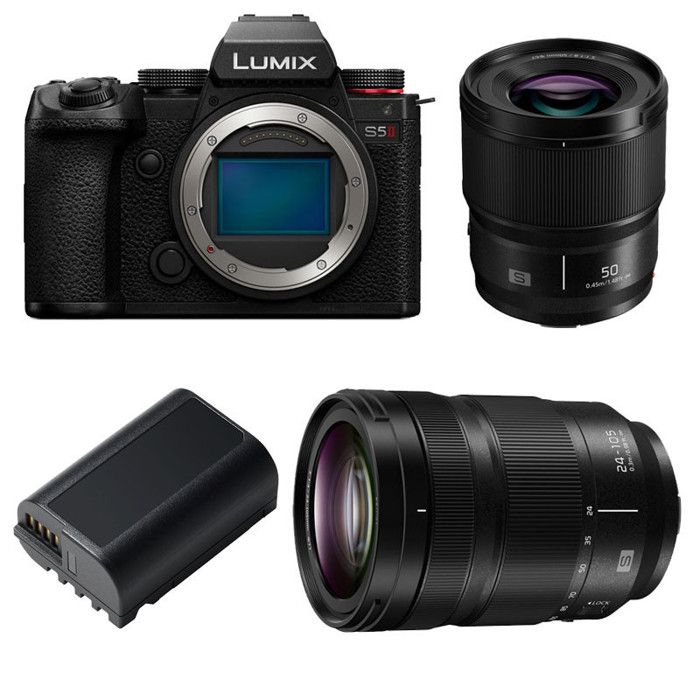 PANASONIC LUMIX S5 MARK II + 24 105 + 50mm f1.8 + 2eme batterie Neuf - vue 6