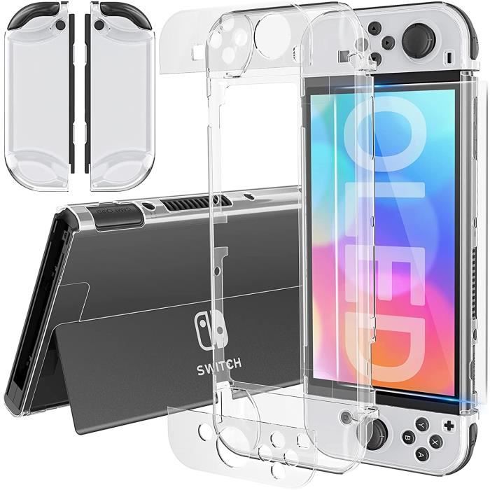 Coque pour Nintendo Switch OLED 2021 Grip TPU Housse Protection Accessoires  Compatible avec Nintendo Switch OLED et Contrôleur Joy-C - Cdiscount  Informatique