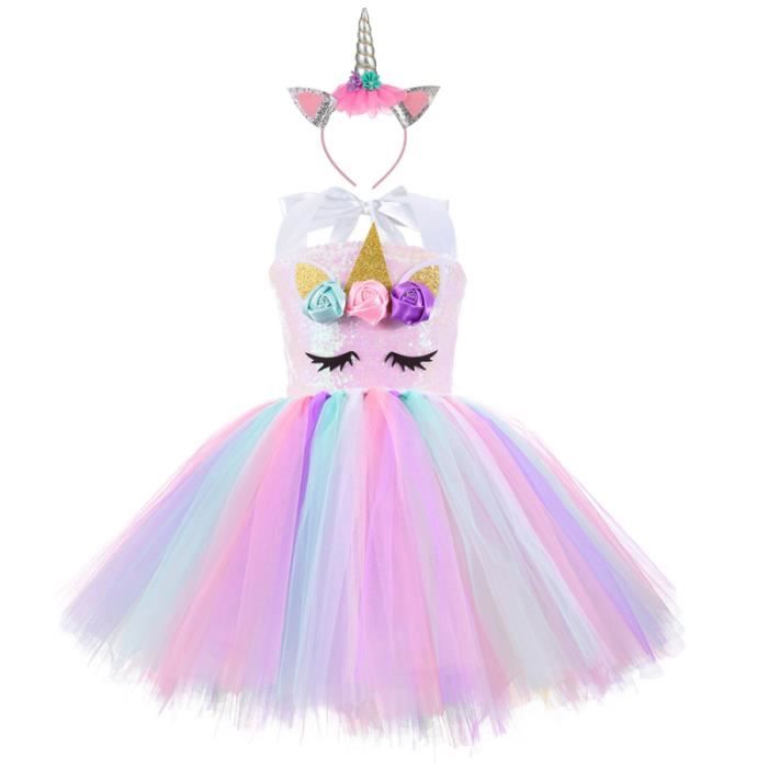 Robe De Tutu Pour Fille - Ballet Danse - Maille Superposée - Blanche - Neuf Avec étiquettes