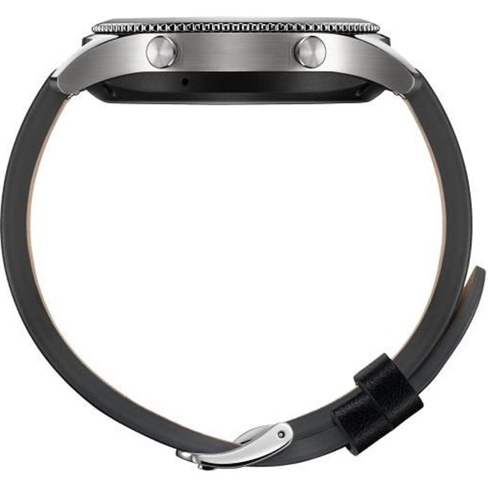 Samsung Gear S3 Classic 46 mm argent montre intelligente avec bande cuir noir 1.3 4 Go Wi Fi NFC Bluetooth 57 g SM R770NZSAITV Cdiscount Telephonie