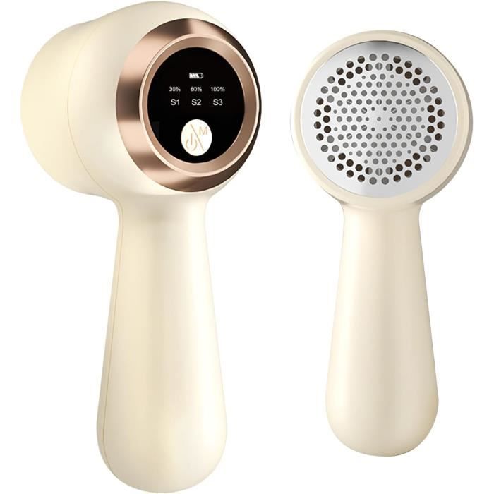 Rasoir électrique Anti-bouloches Rechargeable USB - 6 Lames - Écran LED - Pour Vêtements, Canapés, Peluches - Autonomie 180 Min