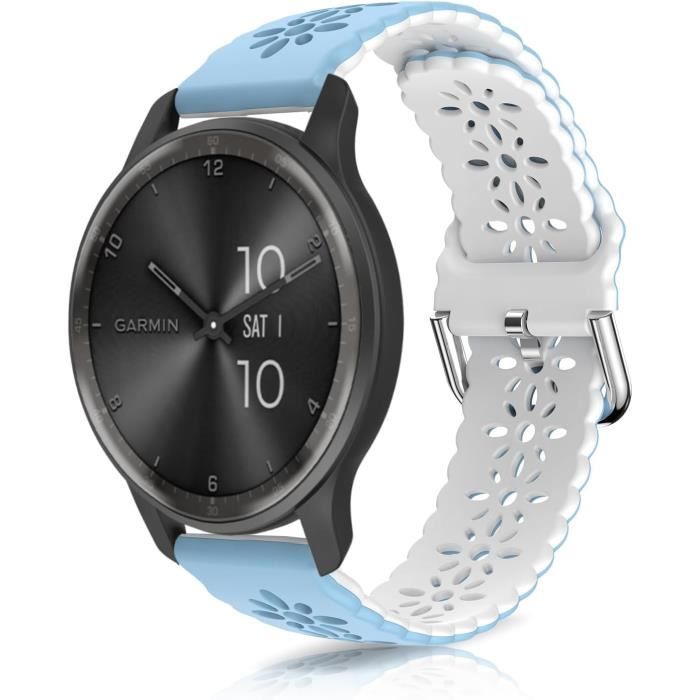 Per Coros Pace 2 / Garin Vivoactive 5 / GarinActive 5 / Venu Sq 2 Dual Color Watch Strap 20 Cinturino In Silicone - Foto 11