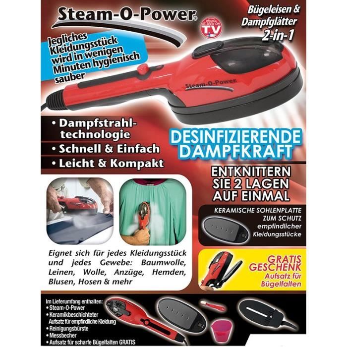 Fer à repasser/défroisseur vapeur Steam-O-Power
