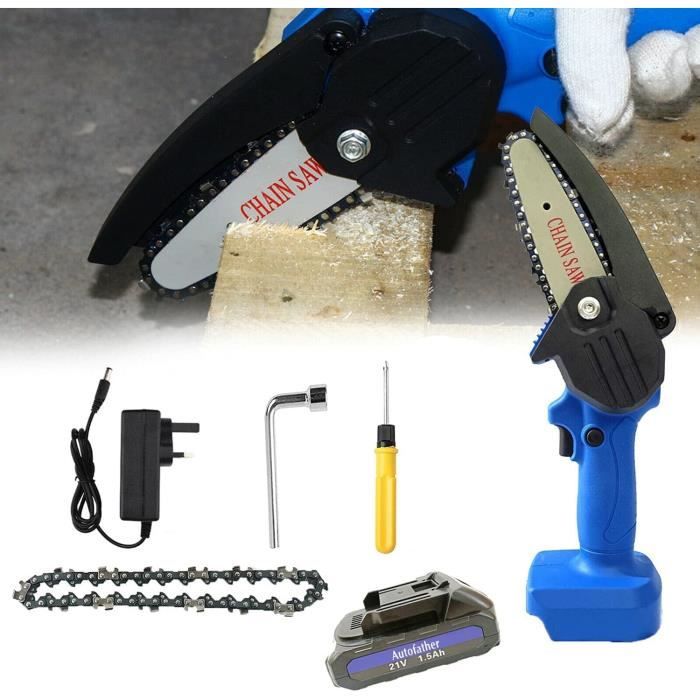 Mini Tronçonneuse à Batterie 6 Pouces, Tronçonneuse Électrique