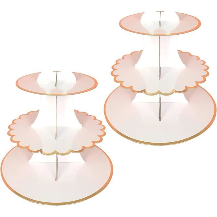 Présentoir à Cupcakes 3 Niveaux Thème Cinéma - Carton Coloré, Pour Fêtes Et Desserts - Déco De Table Festive