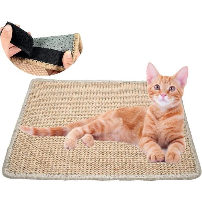 Tapis Griffoir Pour Chat En Sisal 60x50 Cm - Base Antidérapante - Protège Meubles, Entretien Griffes