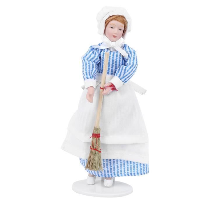 Figurine poupée porcelaine membres articulés habillage