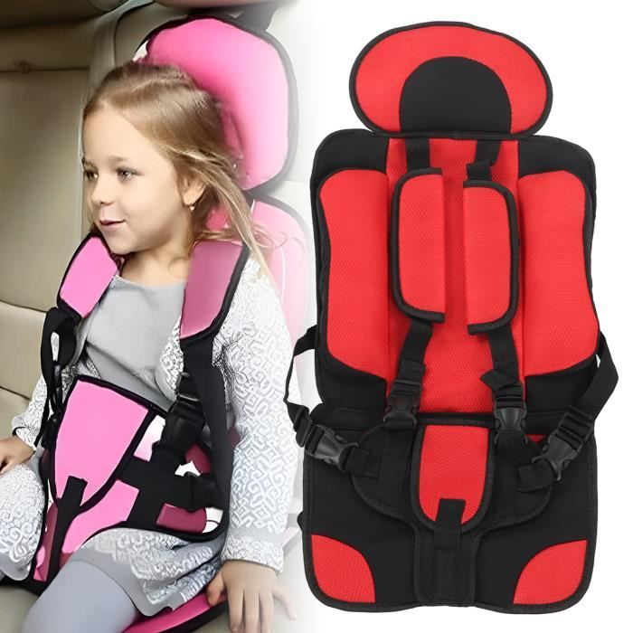 SURENHAP siège de sécurité portable Siège de sécurité pour enfants siège de voiture Portable puericulture organisateur Gris Rouge