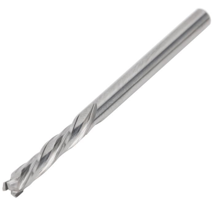 Fraise à Chanfreiner 90° En Acier Tungstène 3 Cannelures - Pour Aluminium Et Cuivre, D6 X 50L - Outil CNC Et Gravure