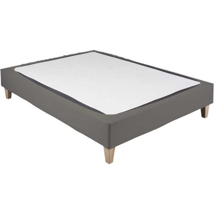 Cache-sommier coton jersey taupe 180x200 - Taupe - Terre de Nuit