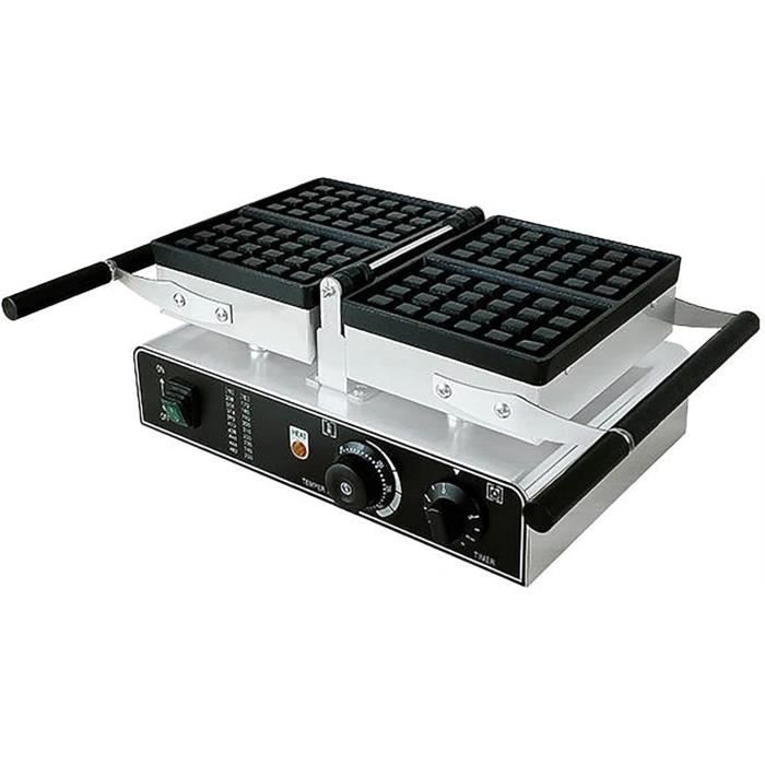 Ariete Gaufrier Party Time 700W - Plaques Anti-Adhésives - Design Rétro Rouge - Facile Nettoyage