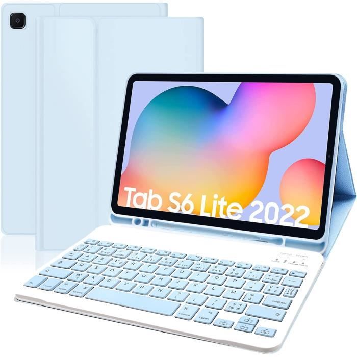 Coque Clavier Tablette Samsung Galaxy Tab S6 Lite, Clavier Français