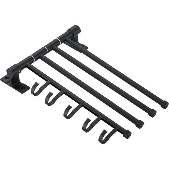 Anneau Porte Serviette Vintage Fer Forgé Noir Décoratif Mural Cuisine